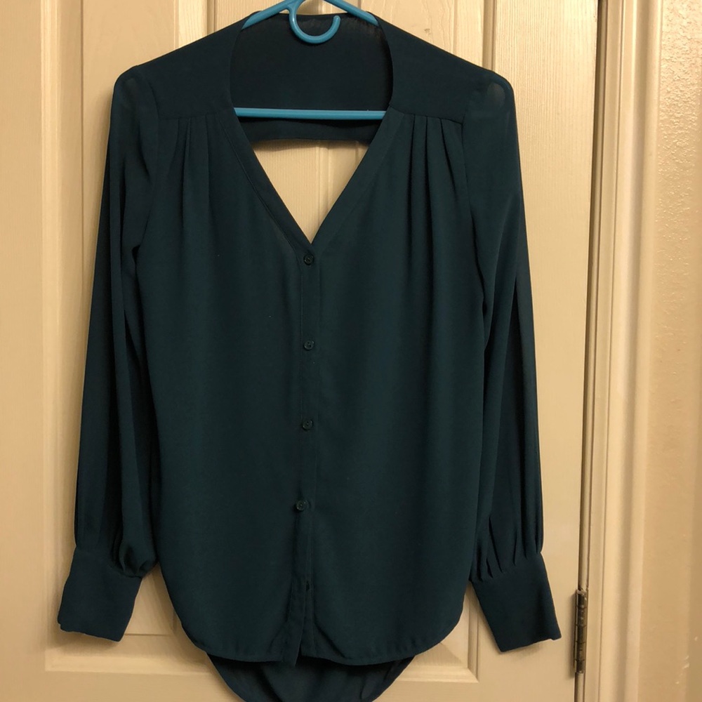 Teal long sleeve shirt